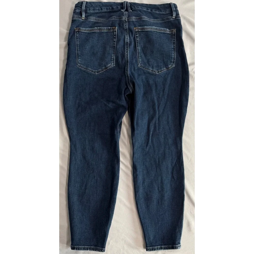 Good American Good Skinny Jeans Size 15 Indigo Dark Wash Cashmere Blend GPSK336T - Picture 6 of 7